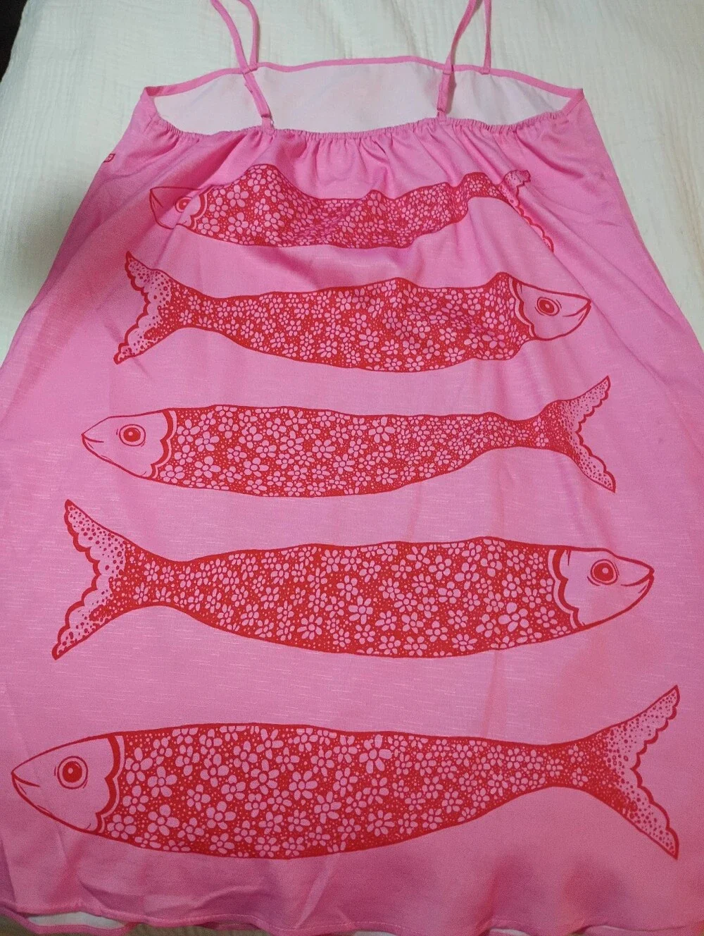 Pink Fish-Print Pet Fish Cover